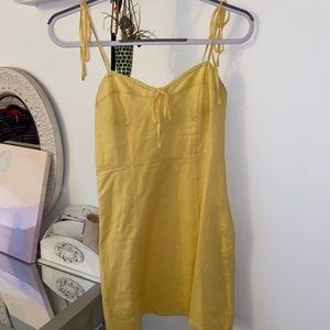 Yellow mini dress